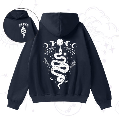 Purplehecate Snake And Moon Phase Comfort Fleece Hoodie Suit
