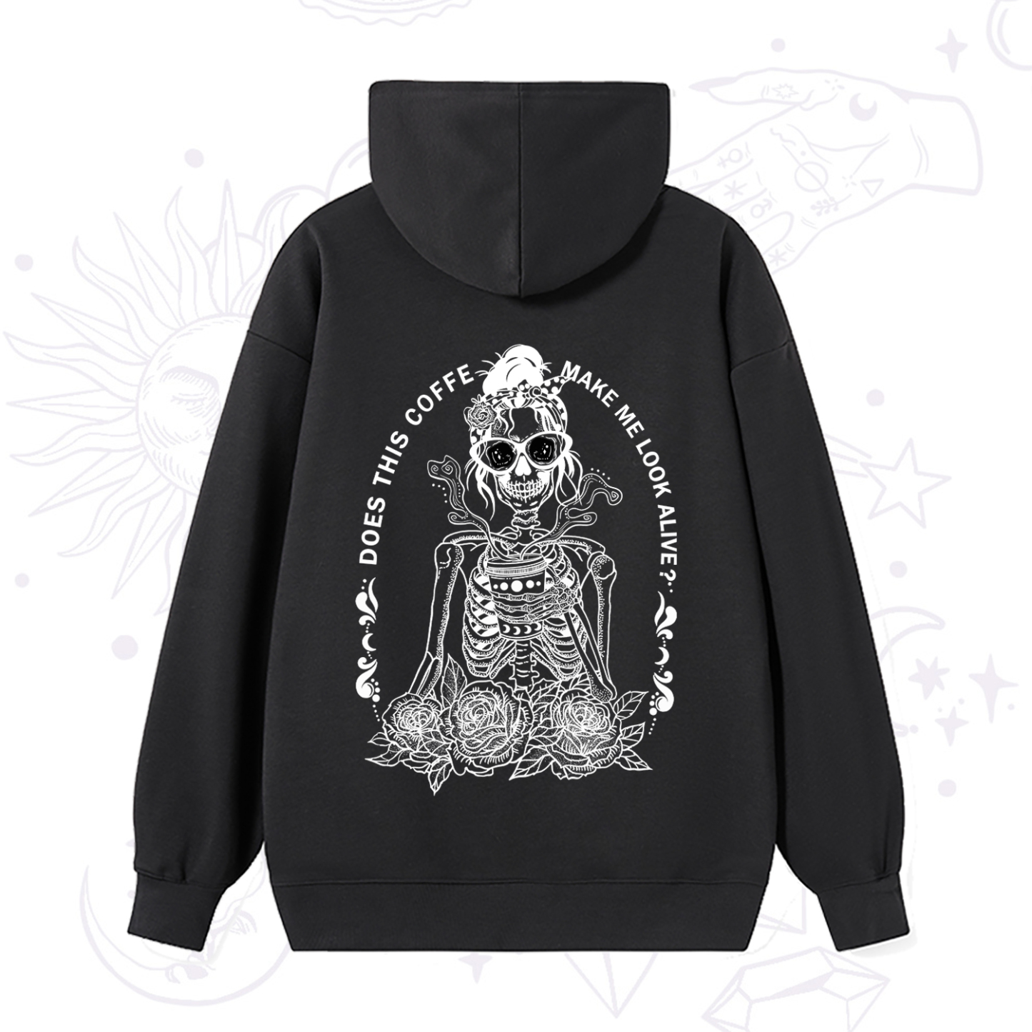 Magic Purplehecate Does This Coffee Make Me Look Alive Hoodie