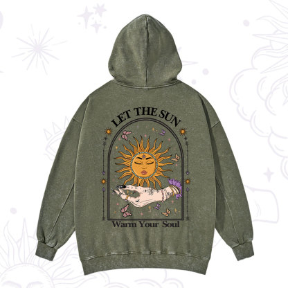 Purplehecate Let The Sun Warm Your Soul Washed Hoodie