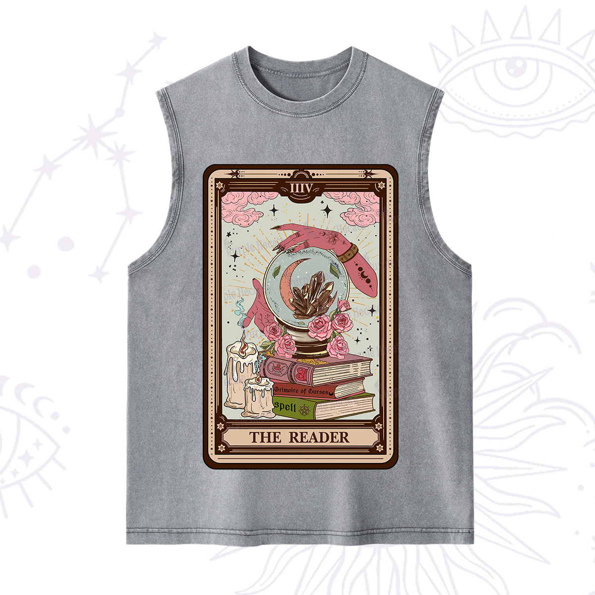 Purplehecate The Reader Tarot Witch Vibes Washed Tank