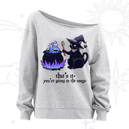 Purplehecate Trust Your Instincts Off The Shoulder Sweatshirt