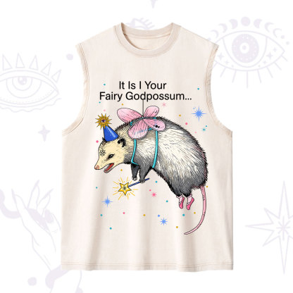 Purplehecate It Is I Your Fairy Godpossum Washed Tank