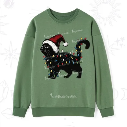 Purplehecate Cute Cat Christmas Sweatshirt