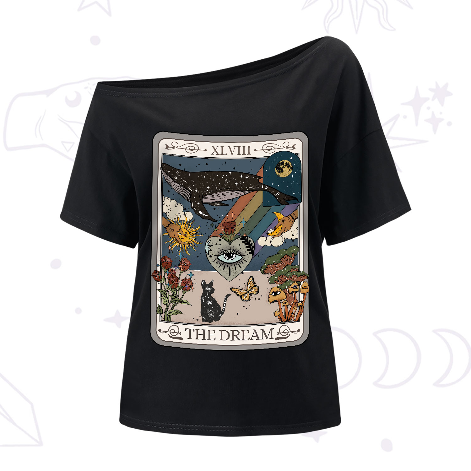 Purplehecate The Dream Tarot Card One-Shoulder T-Shirt