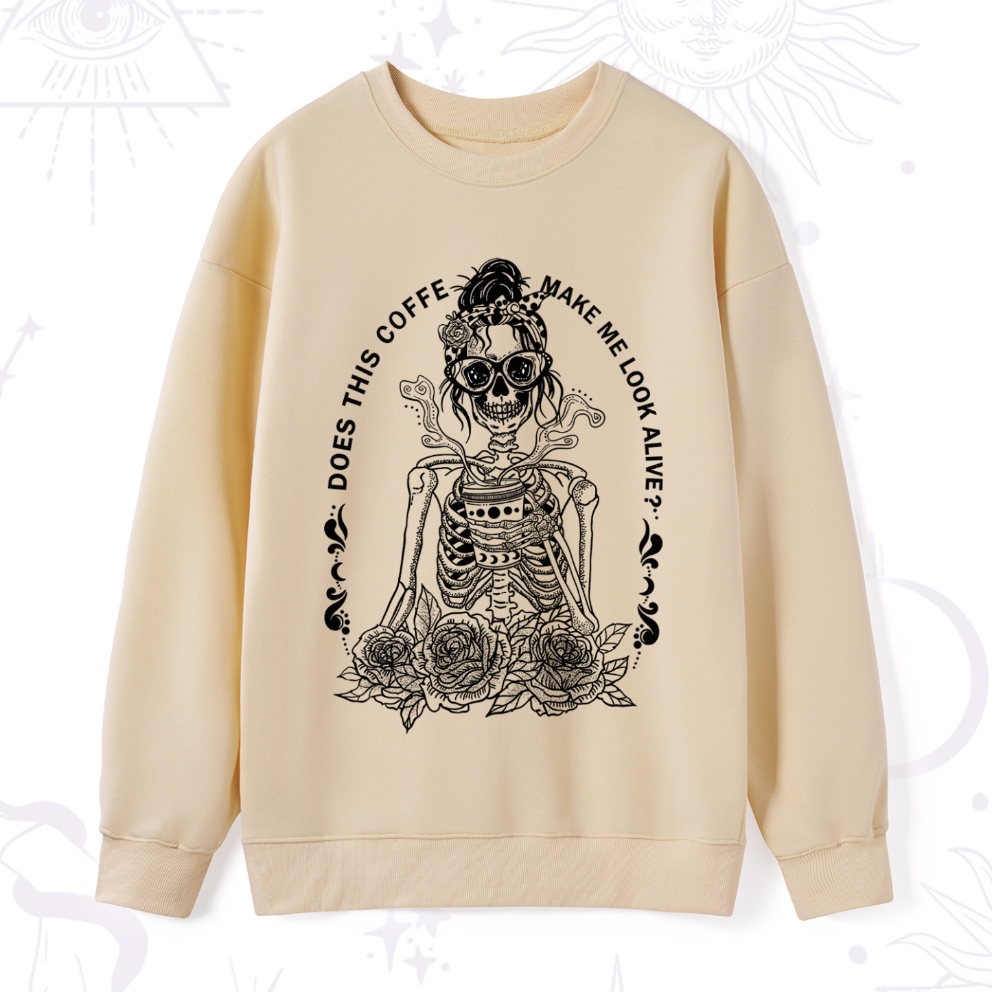 Purplehecate Does This Coffee Make Me Look Alive Sweatshirt