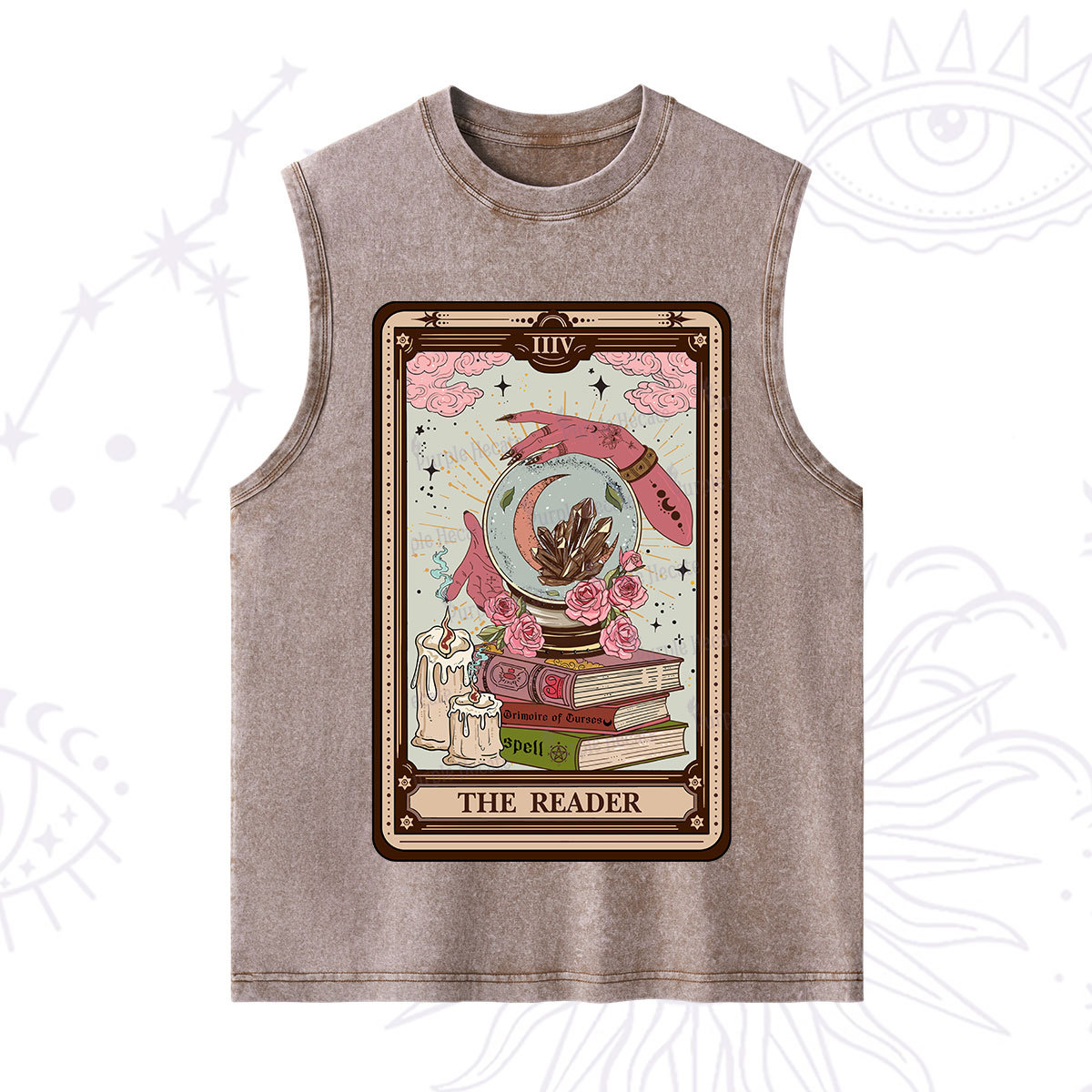 Purplehecate The Reader Tarot Witch Vibes Washed Tank