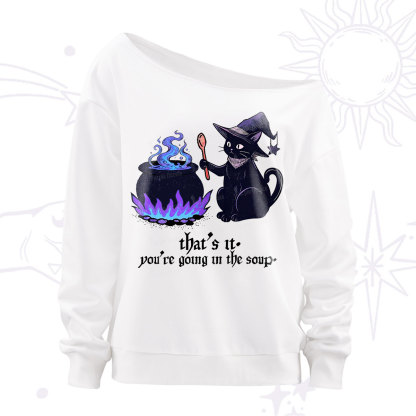 Purplehecate Trust Your Instincts Off The Shoulder Sweatshirt