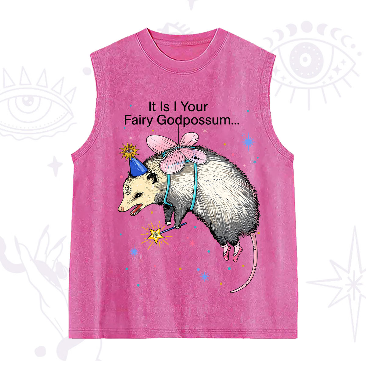 Purplehecate It Is I Your Fairy Godpossum Washed Tank