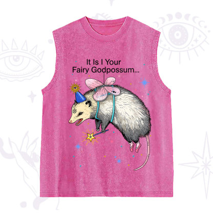 Purplehecate It Is I Your Fairy Godpossum Washed Tank
