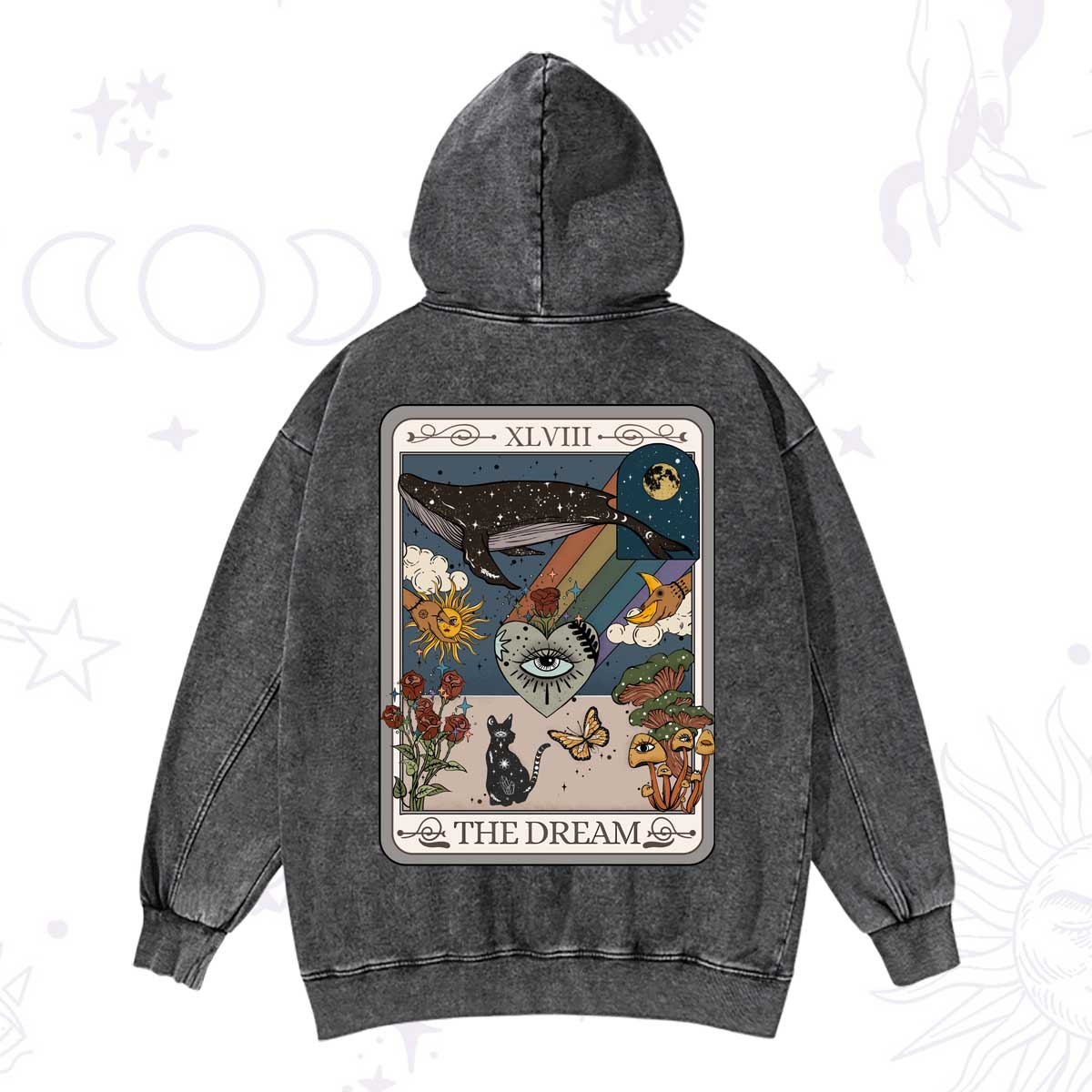 Purplehecate The Dream Tarot Washed Hoodie