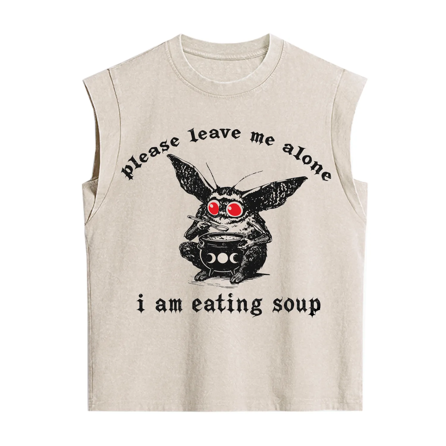 Purplehecate Mothman Eating Soup Vintage Washed Tank