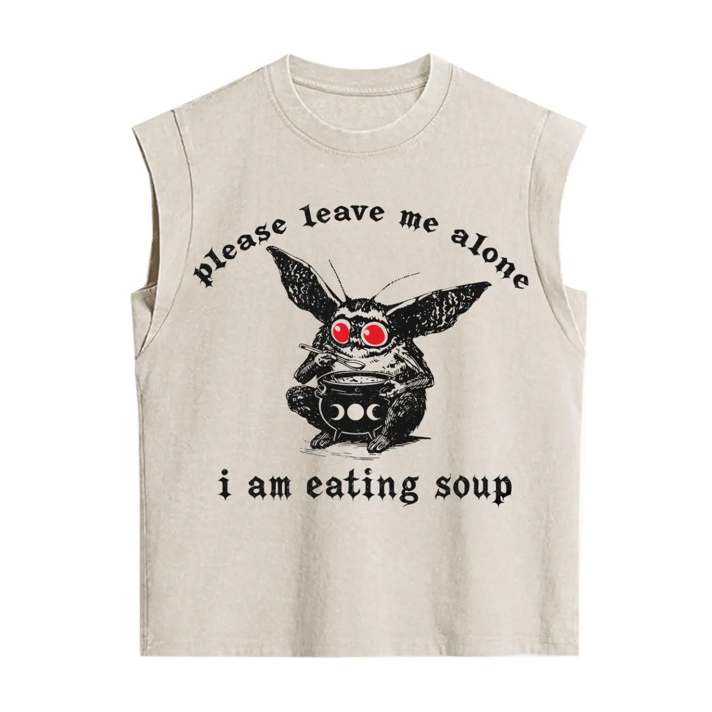 Purplehecate Mothman Eating Soup Vintage Washed Tank