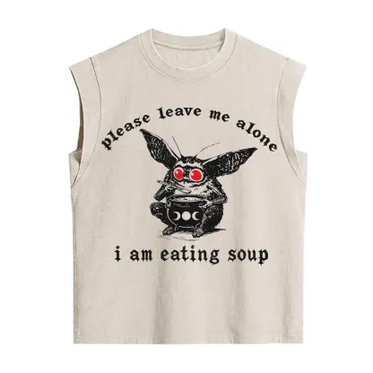 Purplehecate Mothman Eating Soup Vintage Washed Tank
