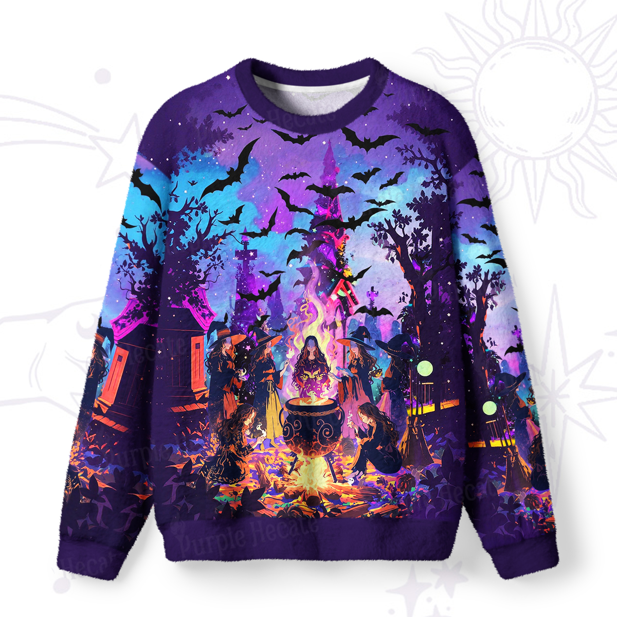 Purplehecate Twilight Coven Strappy Fuzzy Ugly Sweatshirt