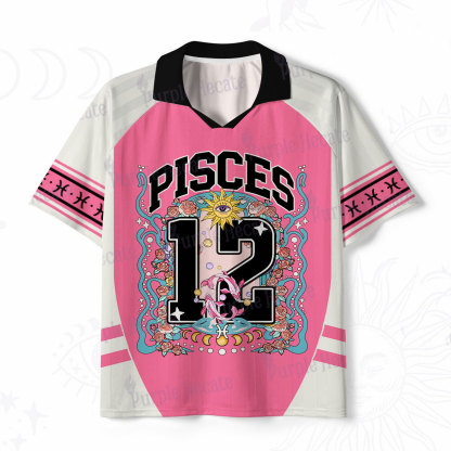 Purplehecate Pisces Spirit Zodiac Polo Collar Unisex Jersey