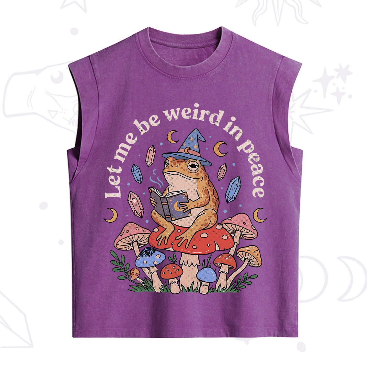 Purplehecate Let Me Be Weird in Peace Frog Vintage Washed Tank
