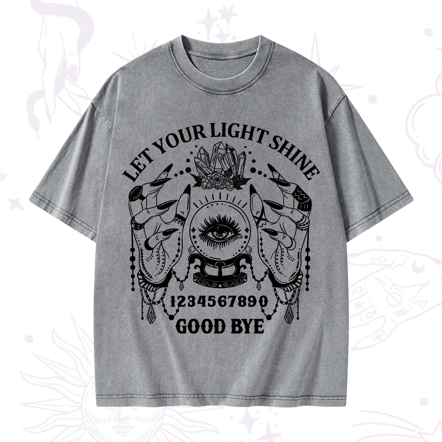 Purplehecate Let Your Light Shine Washed T-Shirt