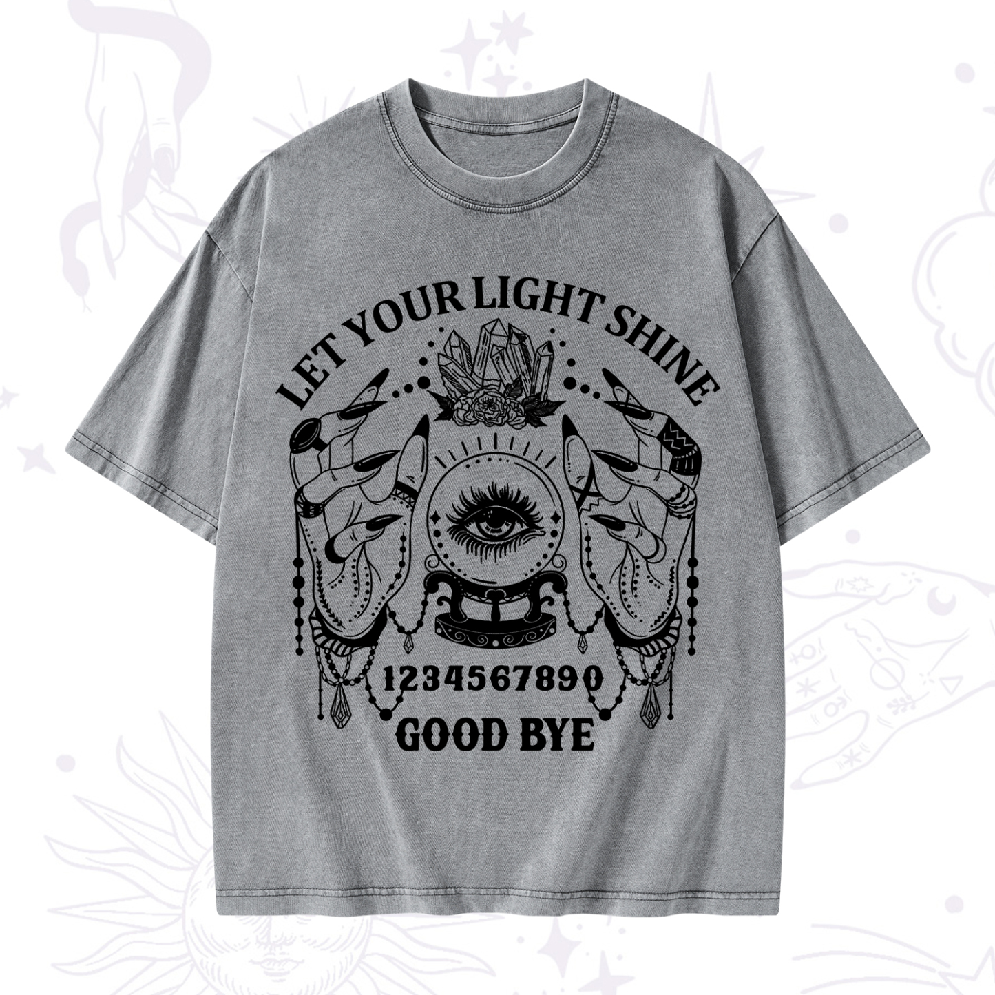 Purplehecate Let Your Light Shine Washed T-Shirt