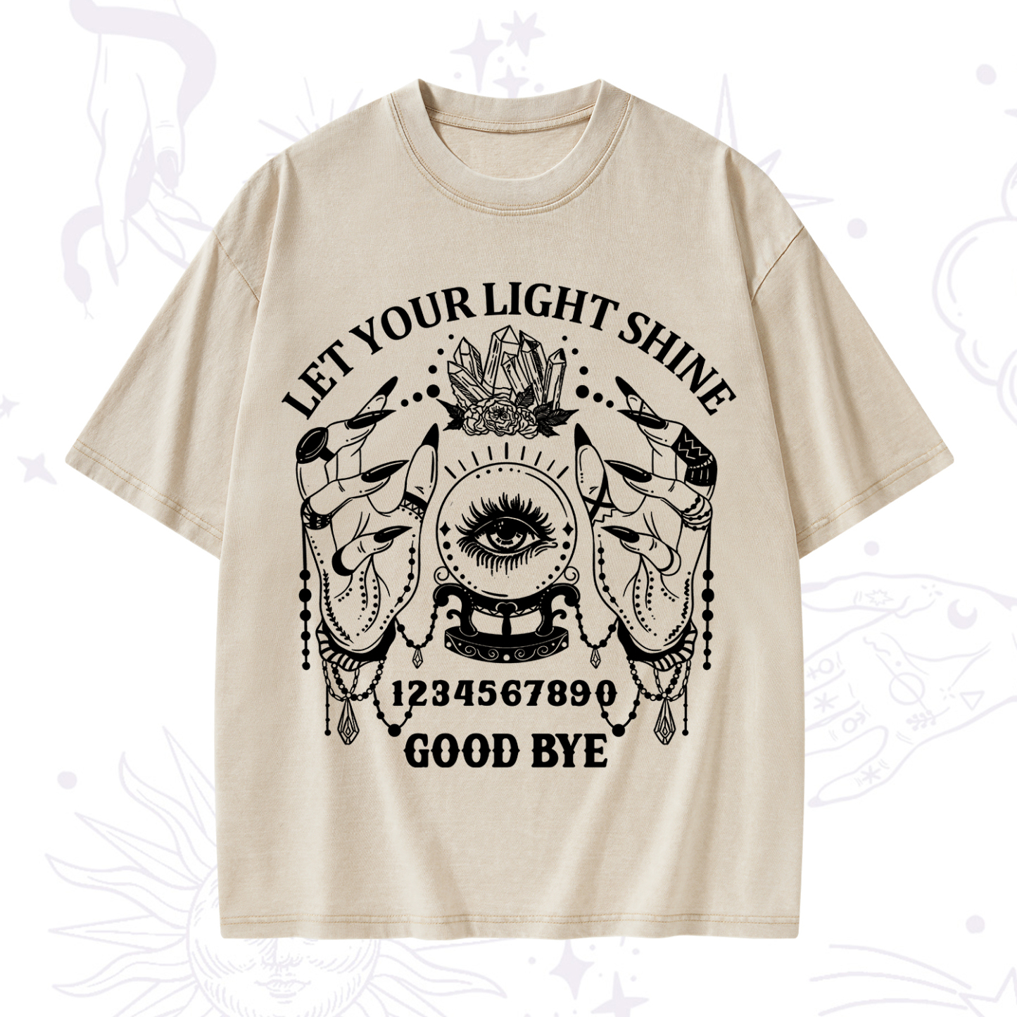 Purplehecate Let Your Light Shine Washed T-Shirt