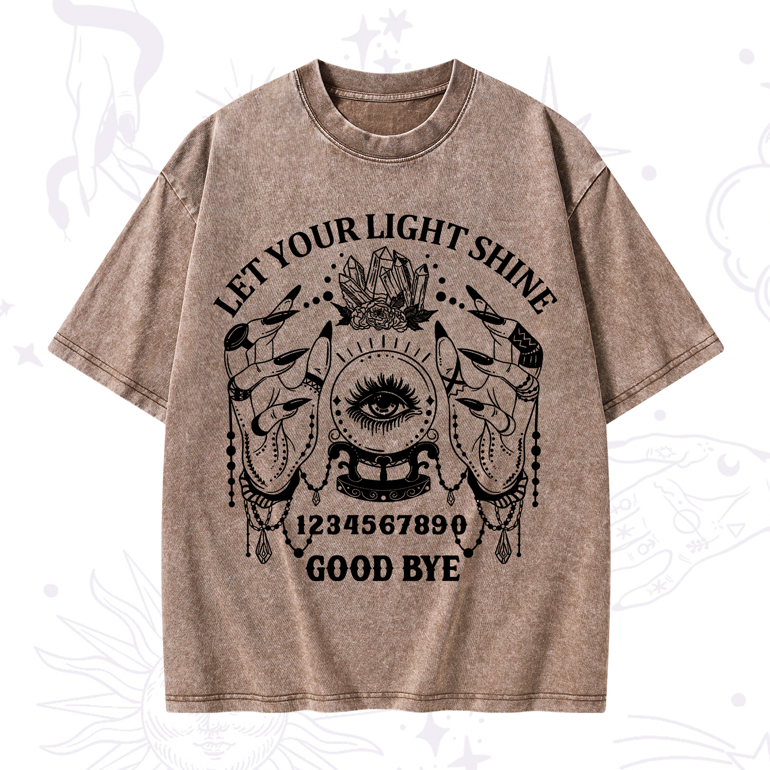 Purplehecate Let Your Light Shine Washed T-Shirt