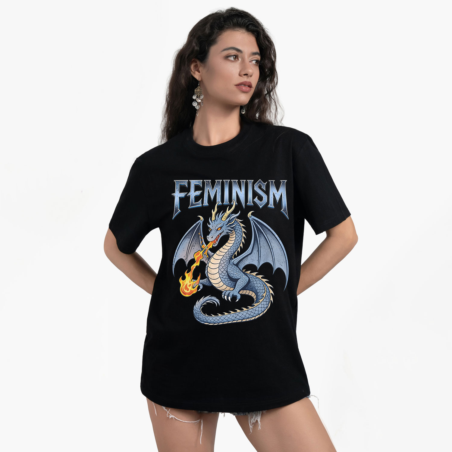 Purplehecate Feminism Dragon Fantasy T-Shirt