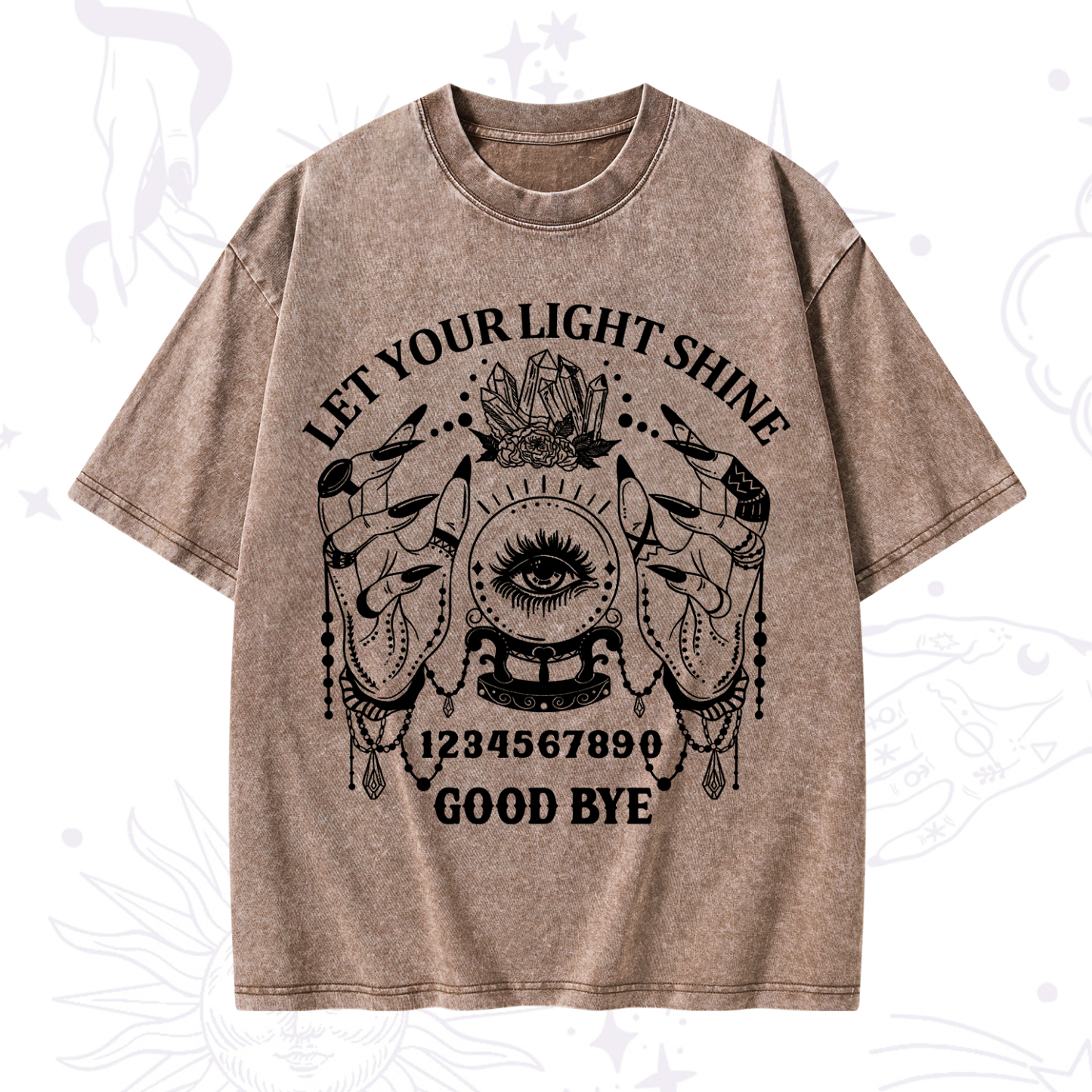 Purplehecate Let Your Light Shine Washed T-Shirt