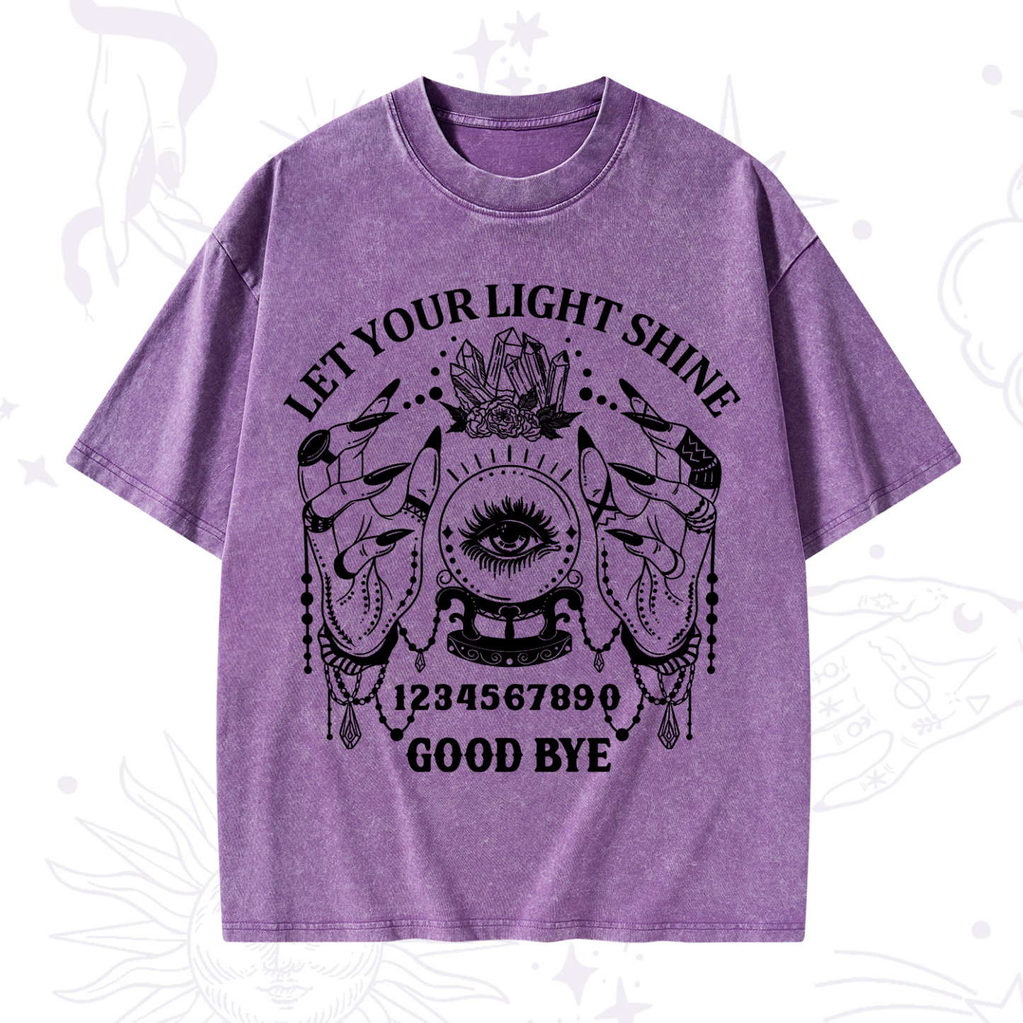 Purplehecate Let Your Light Shine Washed T-Shirt