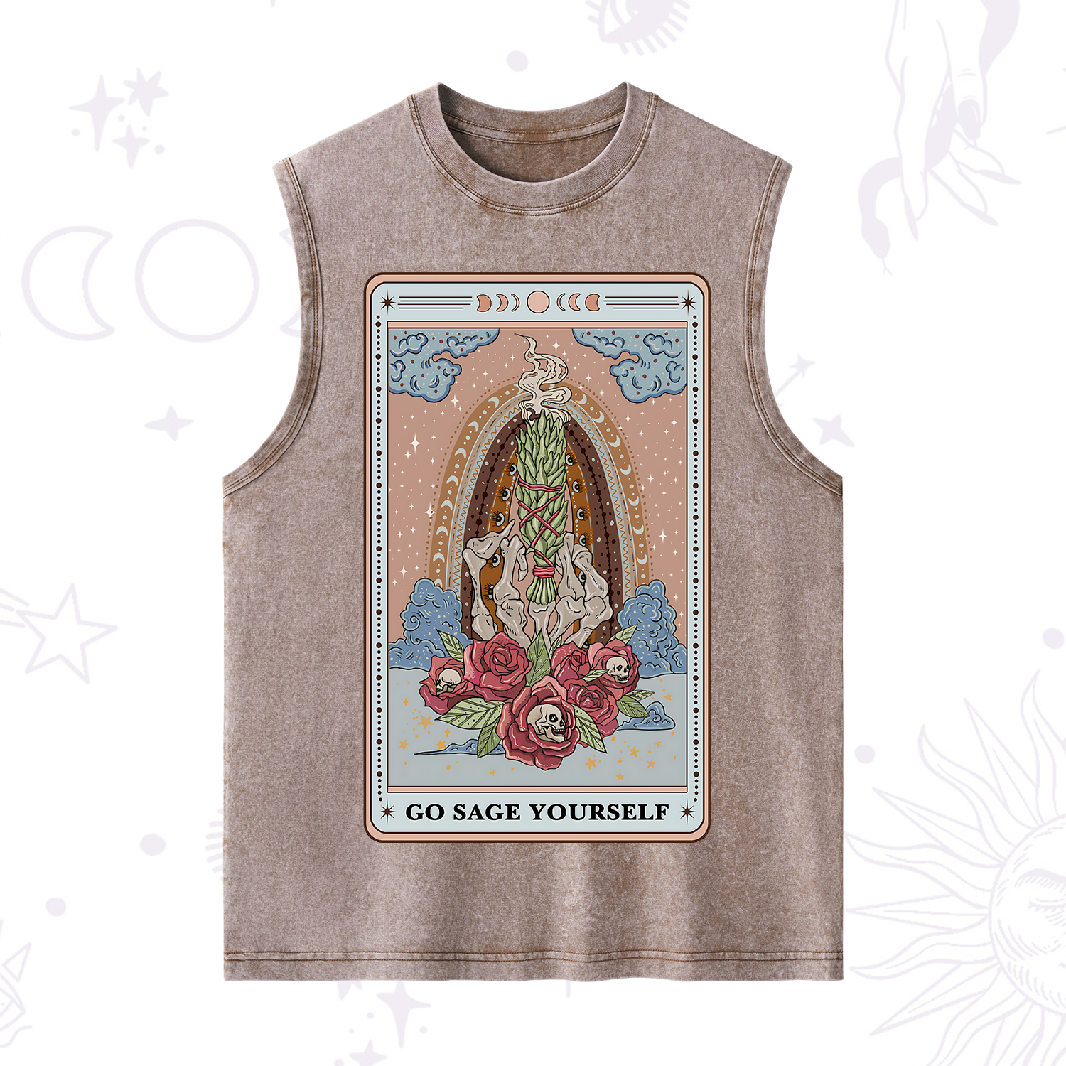 Purplehecate The Go Sage Yourself Tarot Washed Tank