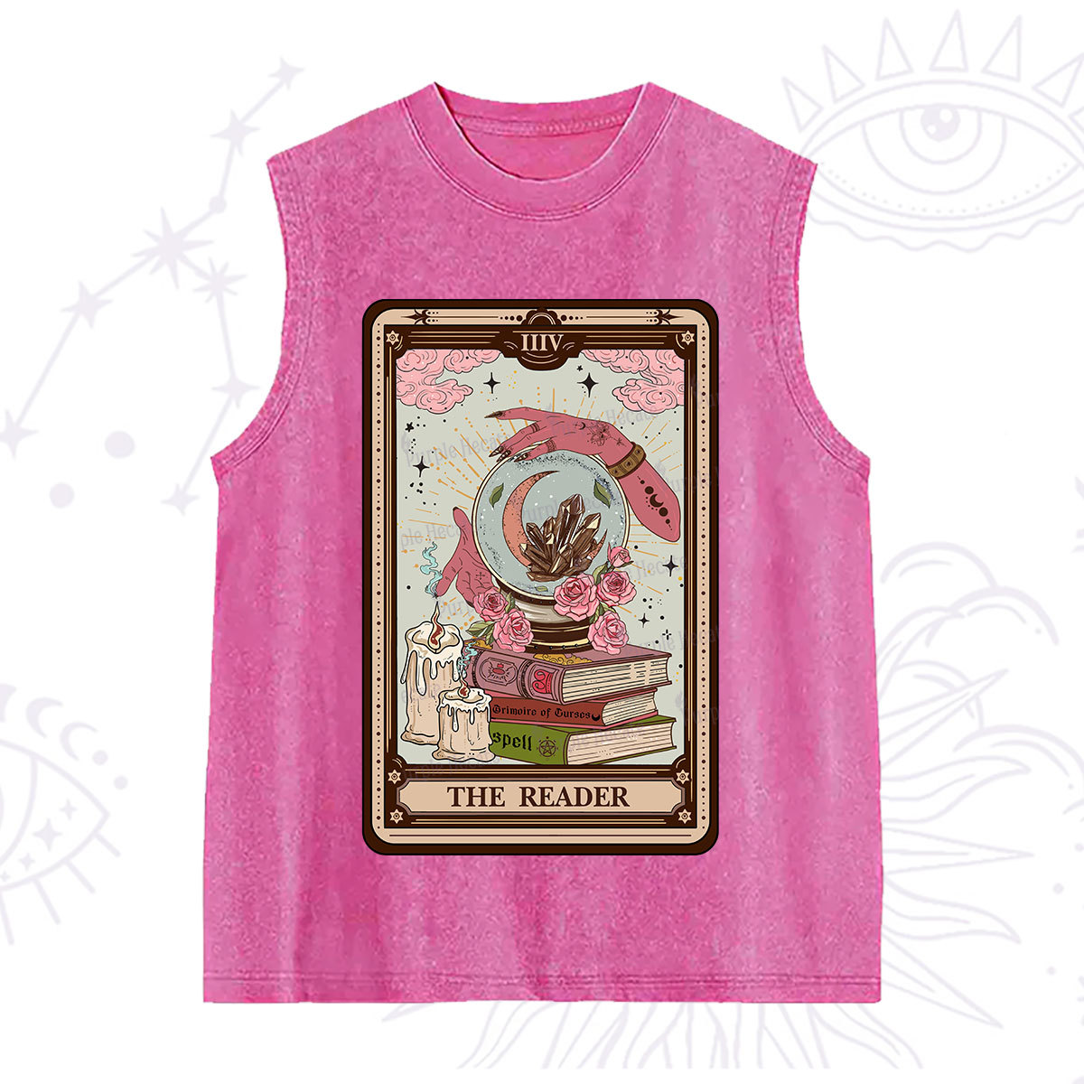 Purplehecate The Reader Tarot Witch Vibes Washed Tank