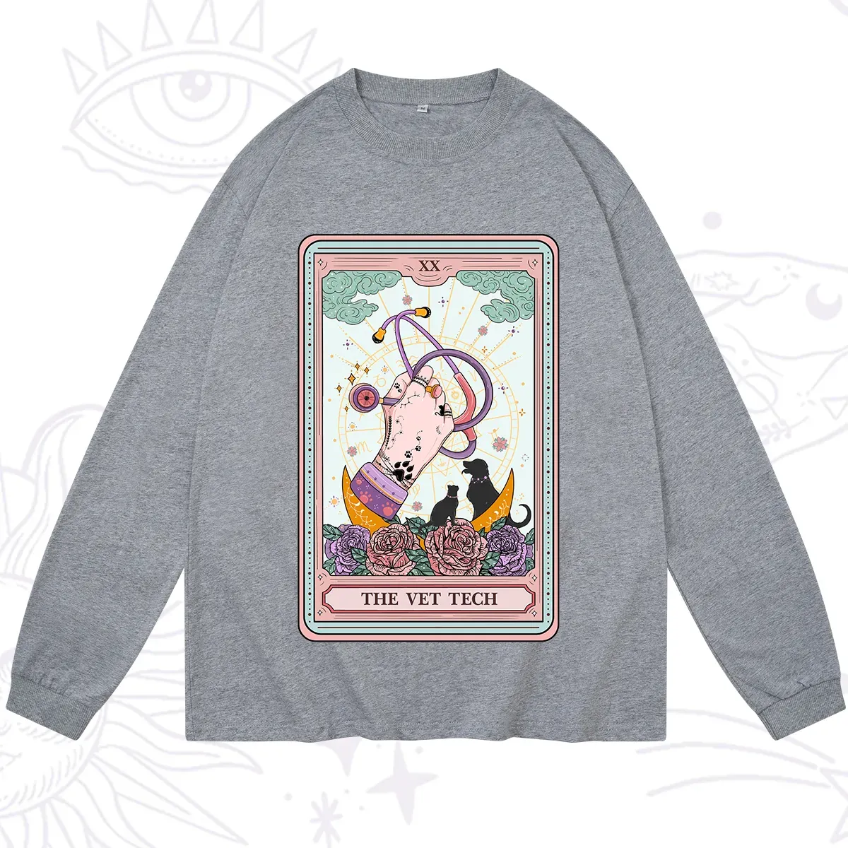 Purplehecate The Vet Tech Tarot Long Sleeve T-Shirt
