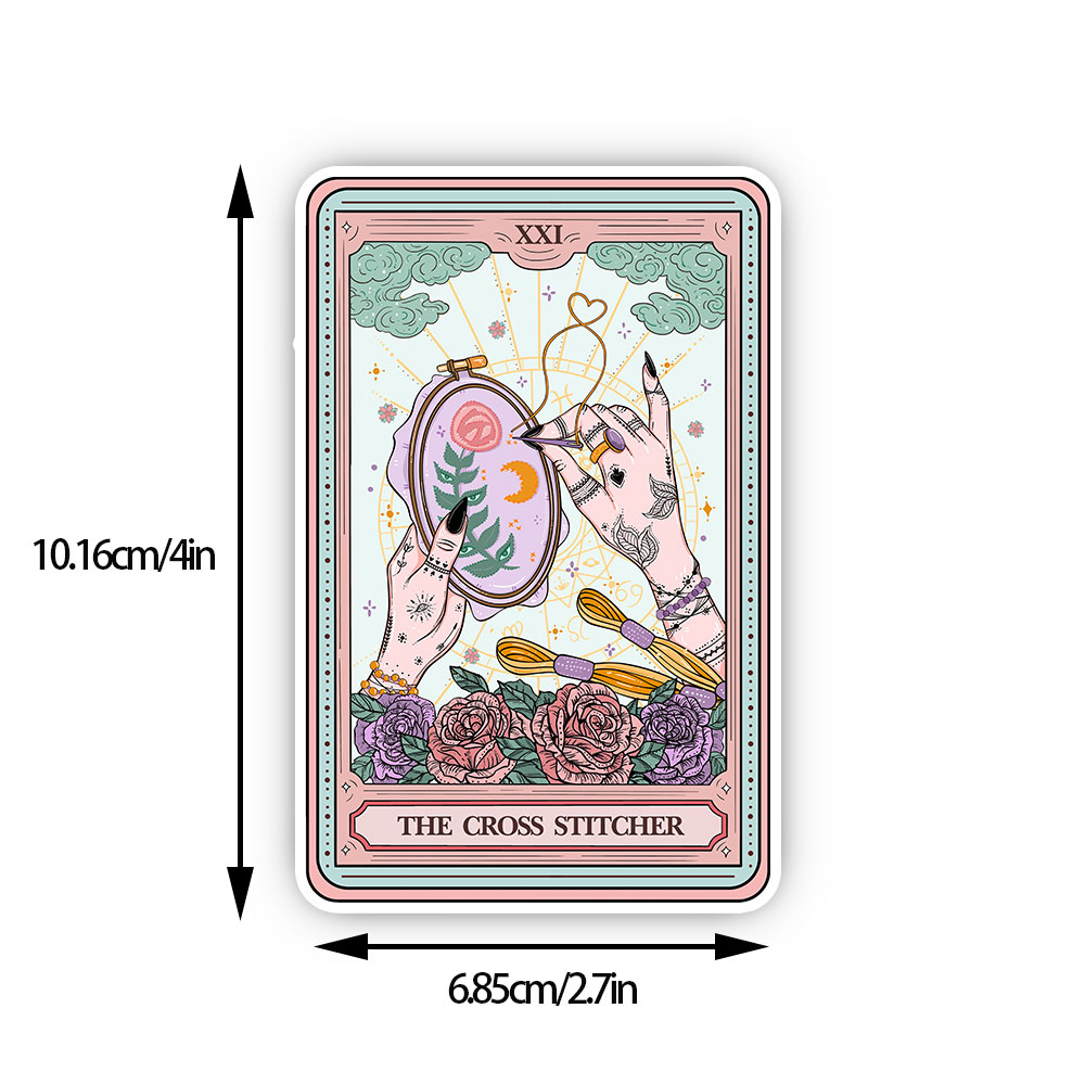 Purplehecate The Cross Stitcher Tarot Sticker