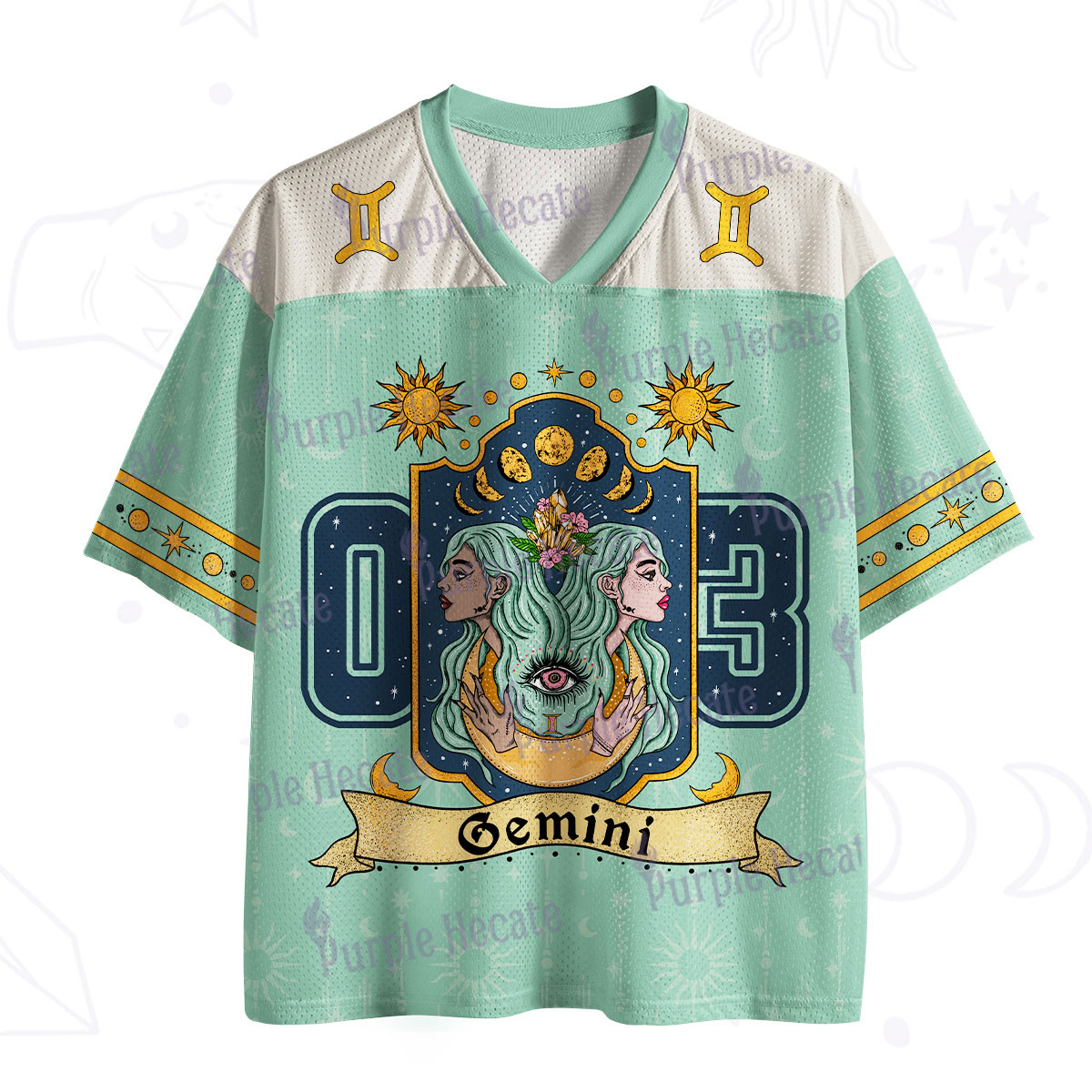 Purplehecate Gemini Spirit Zodiac Mesh Jersey