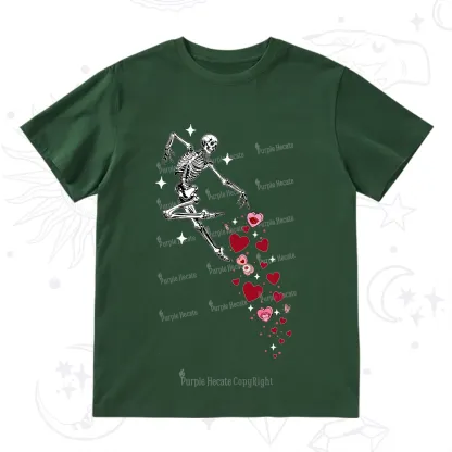 Purplehecate Dancing Skeleton of Love Valentine T-Shirt