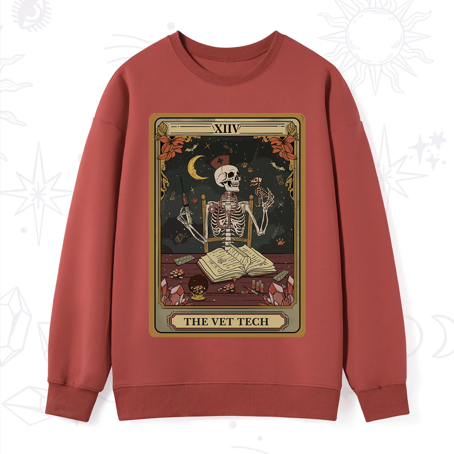 Purplehecate The Vet Tech Skeleton Tarot Sweatshirt