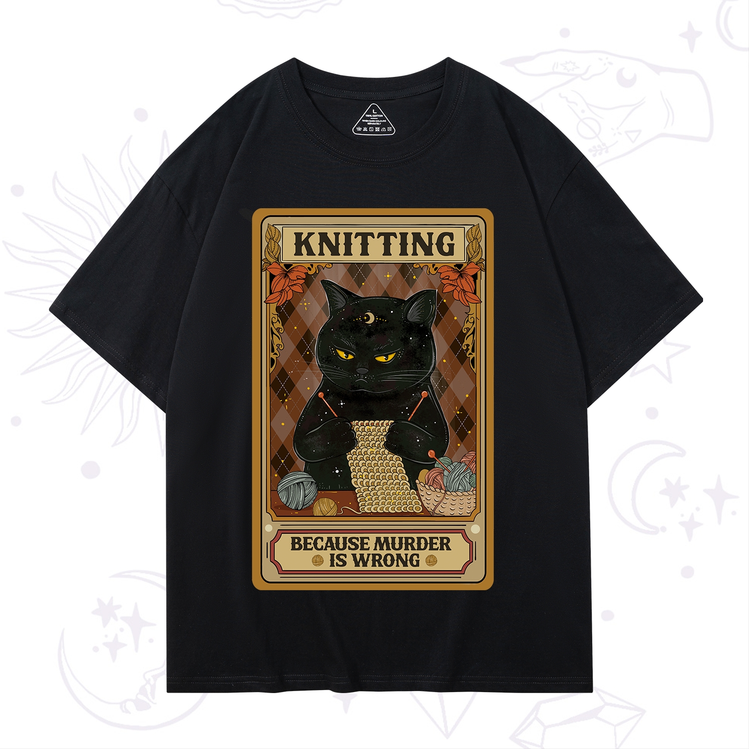 Purplehecate Knitting Because Murder Is Wrong T-Shirt