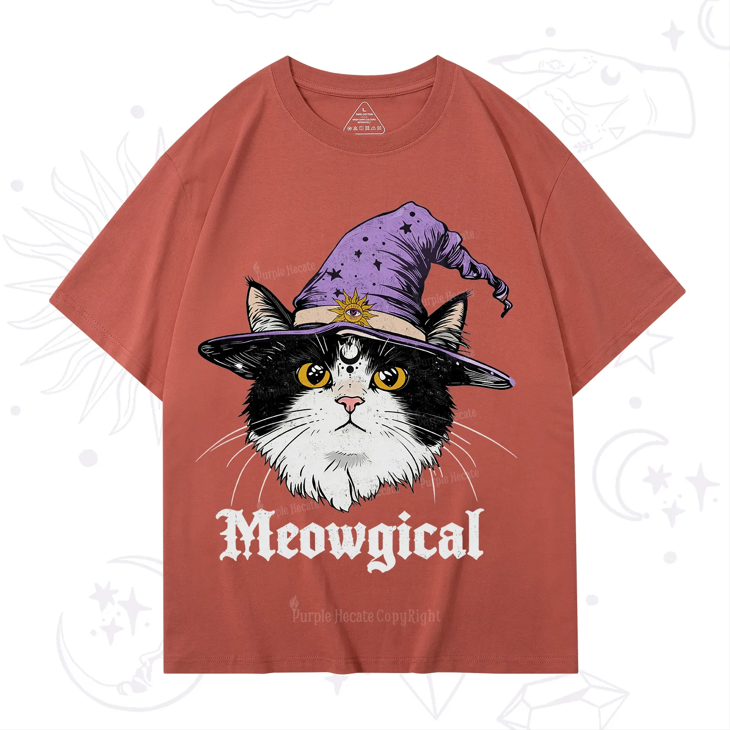Purplehecate Meowgical Witch Cat T-Shirt