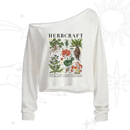 Purplehecate Magical Herbcraft One Shoulder Crop Shirt