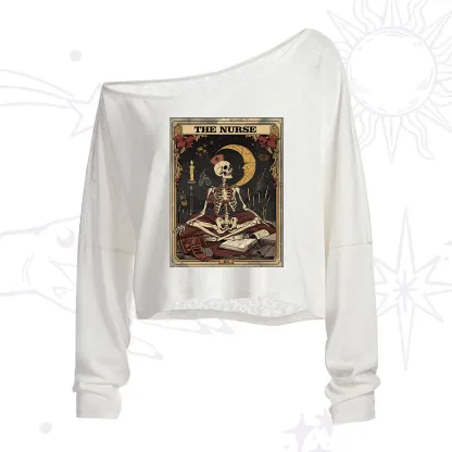Purplehecate The Nurse Tarot Card One Shoulder Crop Shirt
