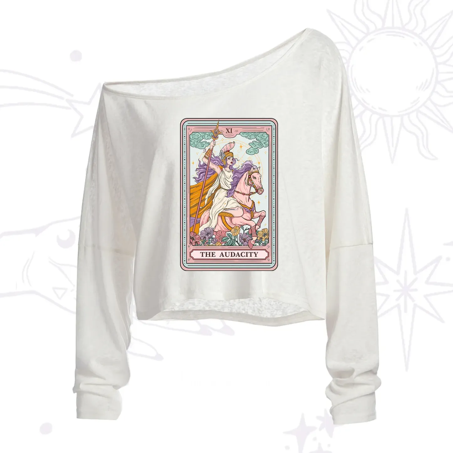 Purplehecate The Audacity Tarot Card One Shoulder Crop Shirt