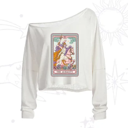 Purplehecate The Audacity Tarot Card One Shoulder Crop Shirt