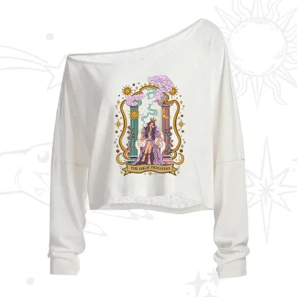 Purplehecate The High Priestess Goddess One Shoulder Crop Shirt