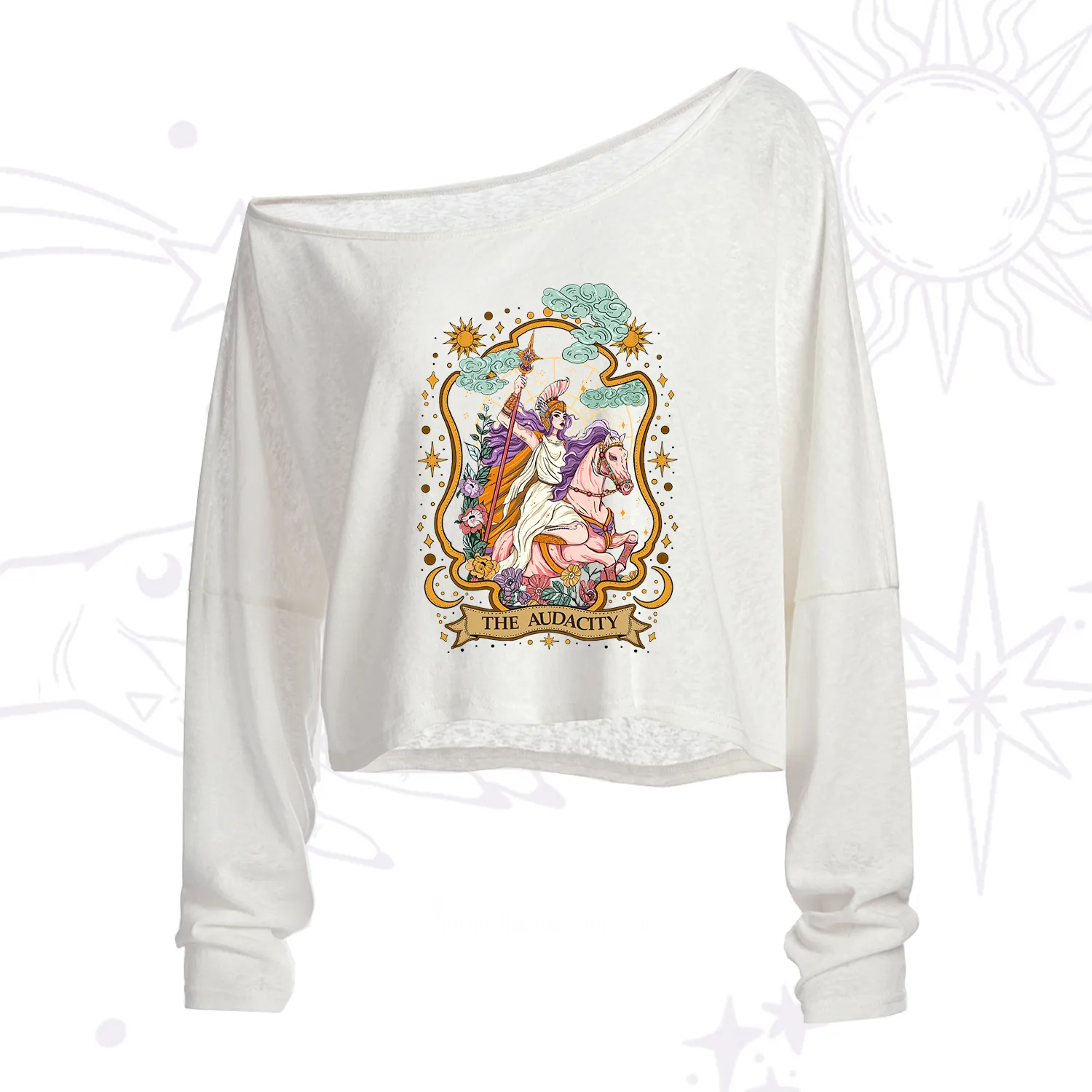 Purplehecate The Audacity Goddess One Shoulder Crop Shirt