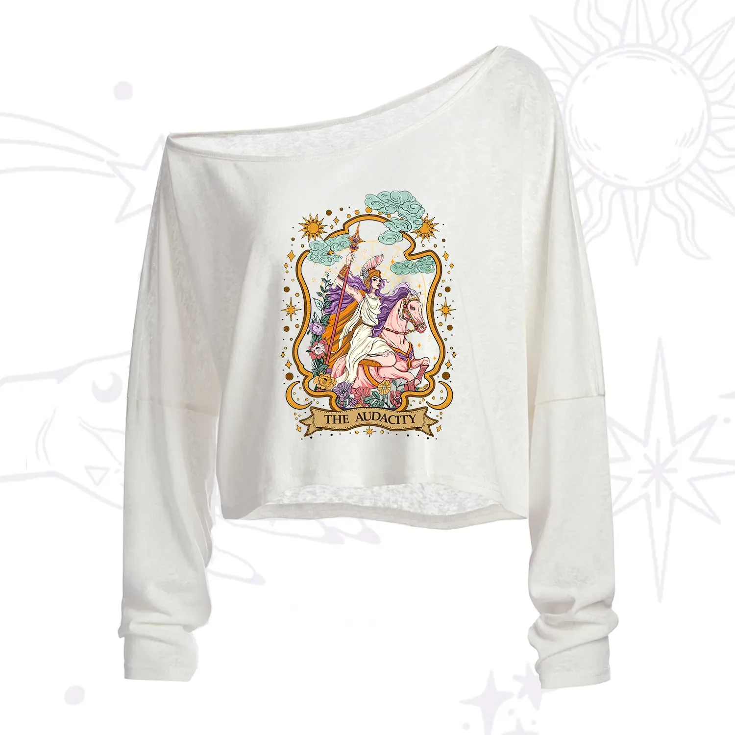 Purplehecate The Audacity Goddess One Shoulder Crop Shirt