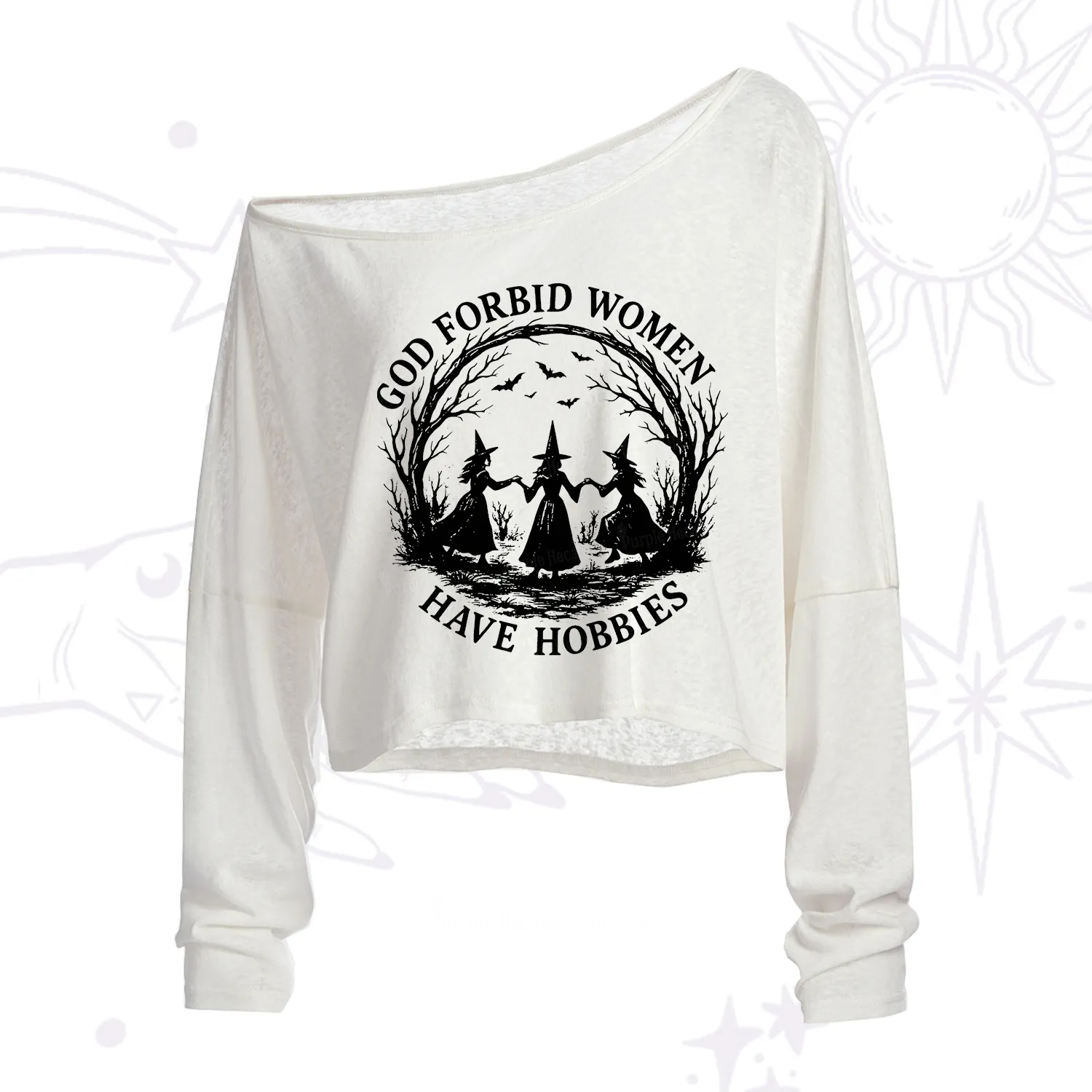 [Copy]Purplehecate The In My Feral Era Oracle Card One Shoulder Crop Shirt
