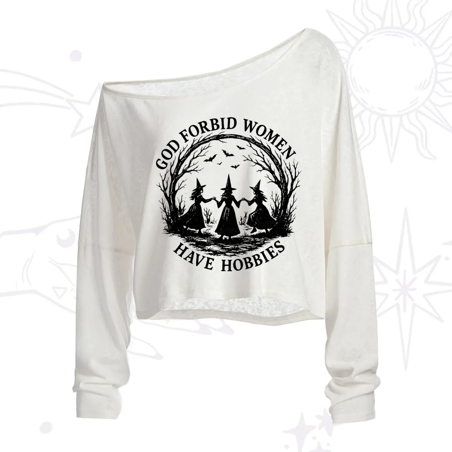 [Copy]Purplehecate The In My Feral Era Oracle Card One Shoulder Crop Shirt