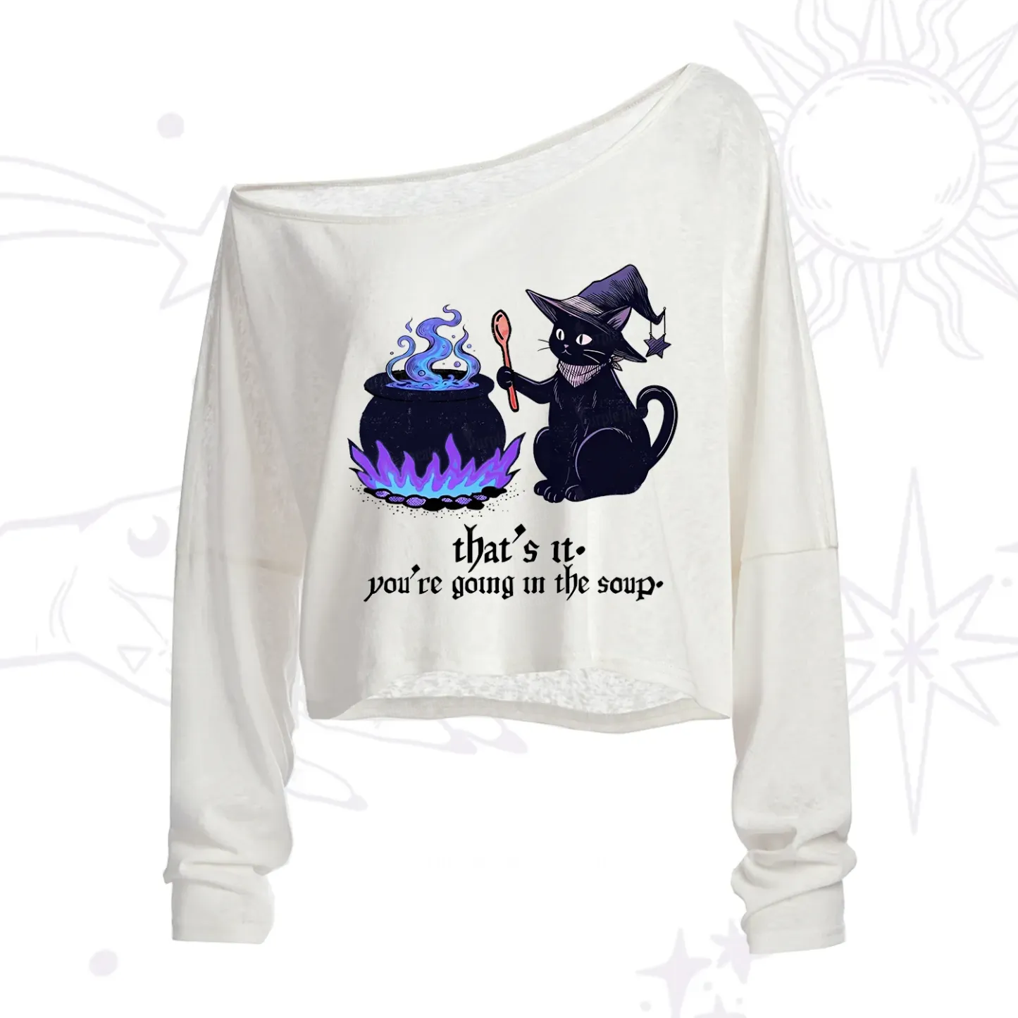 Purplehecate That's It You're Going In The Soup One Shoulder Crop Shirt