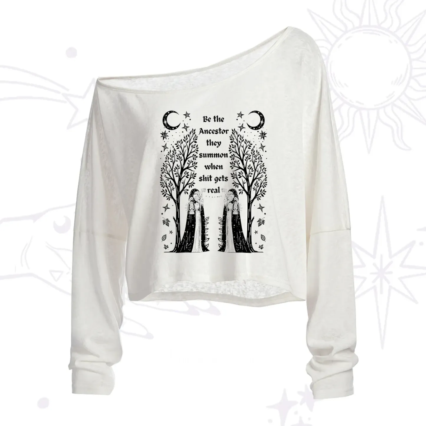 Purplehecate Be The Ancestor They Summon When Shit Gets Real One Shoulder Crop Shirt