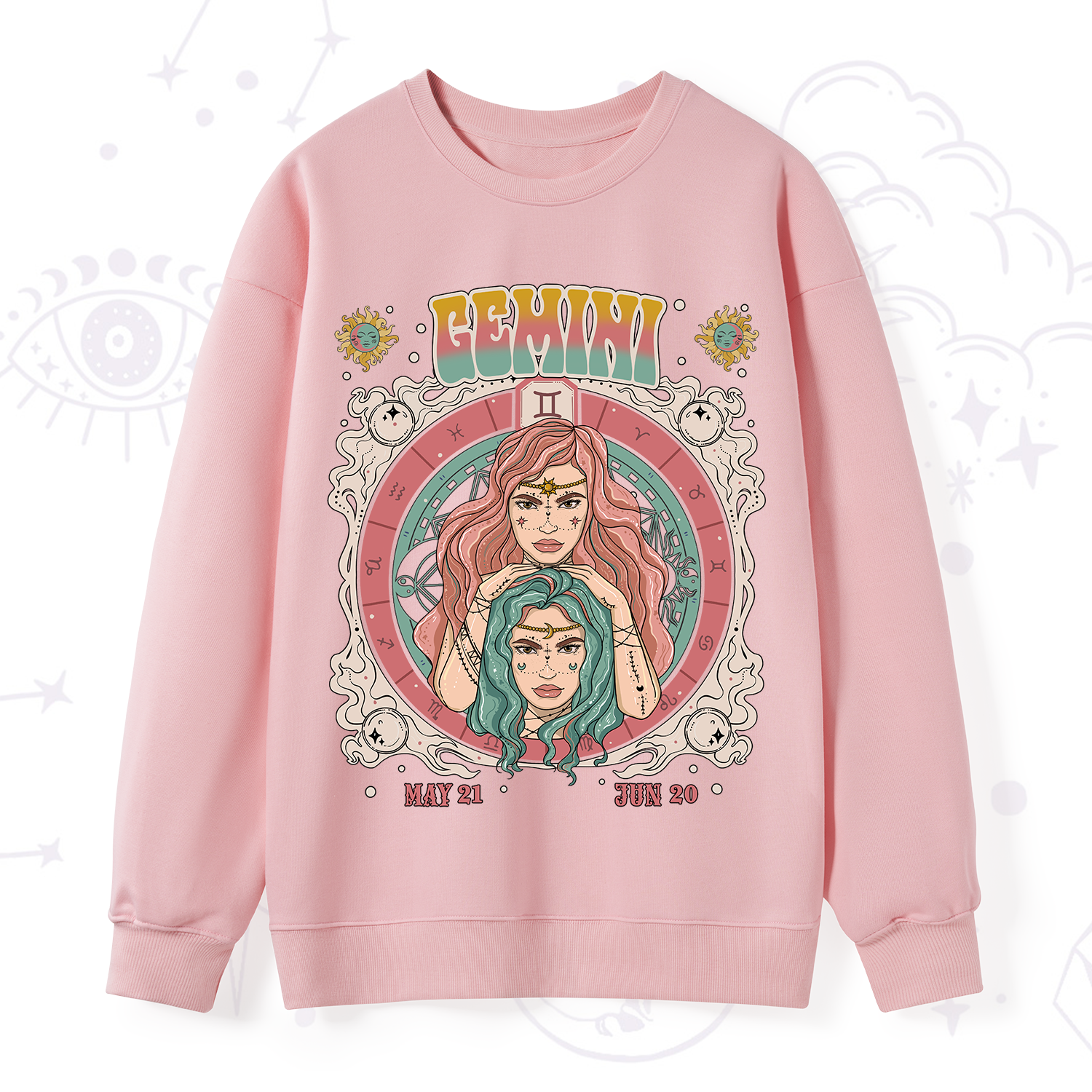 Purplehecate Gemini Cosmic Zodiac Sweatshirt