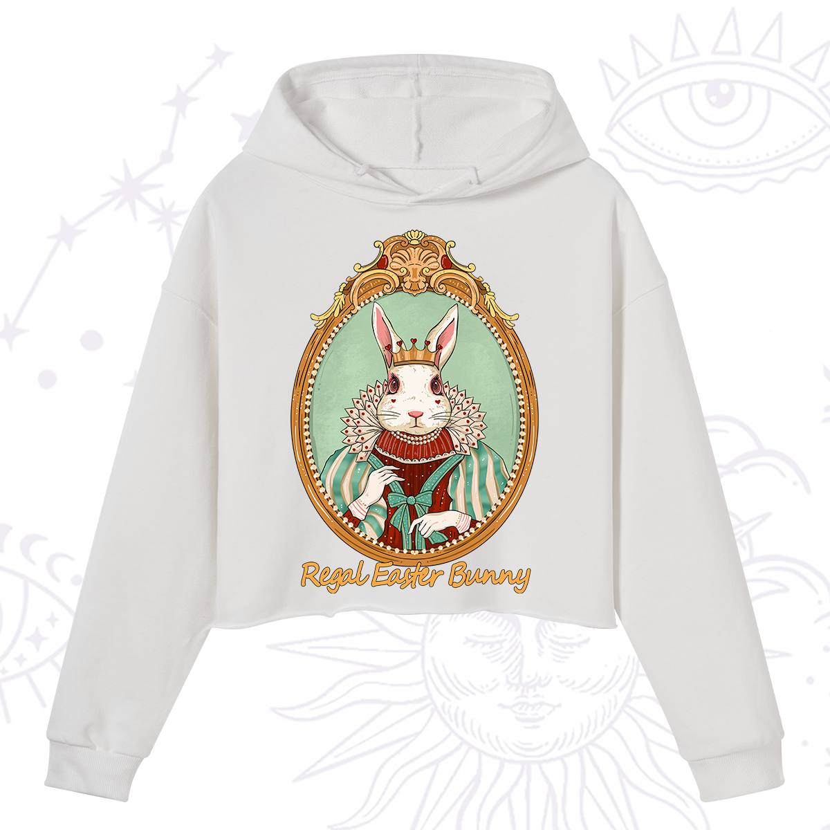 Purplehecate Regal Easter Bunny Crop Hoodie