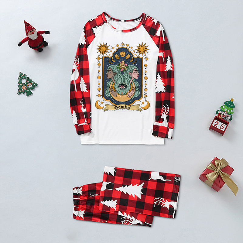 Purplehecate Gemini Zodiac Elk Christmas Pajamas
